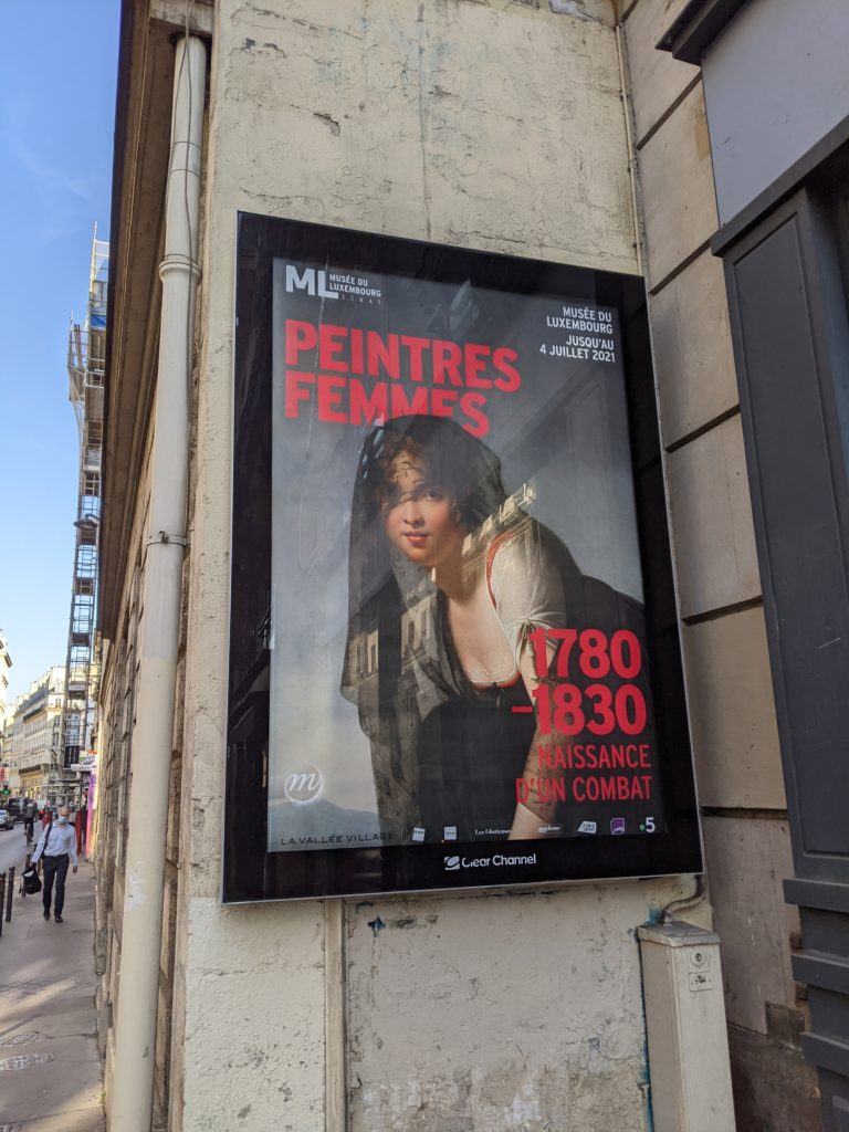 Affiche pour une exposition intitulée "Femmes peintres"